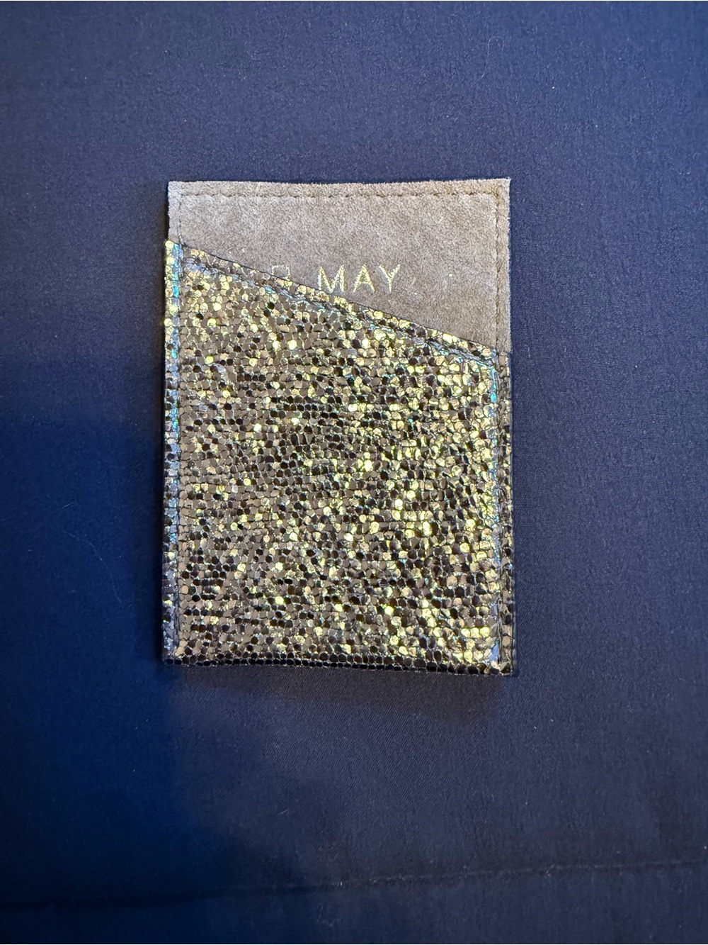 B. MAY Luxury Metallic Glitter Leather Card Holder Wallet Cardcase Disco Ball